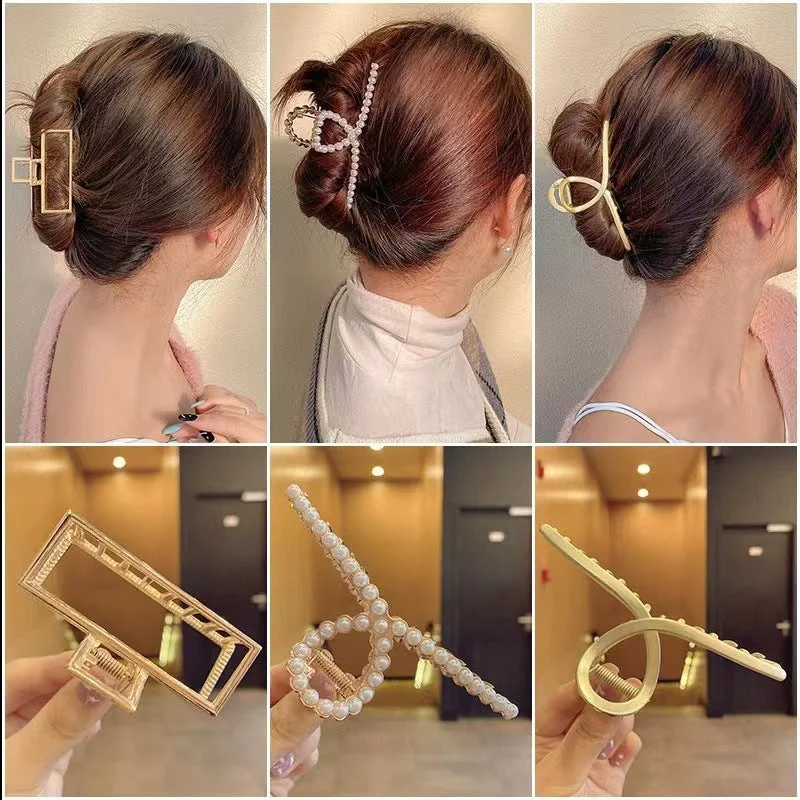 Wholesale Simple French Retro Alloy Hair Clips