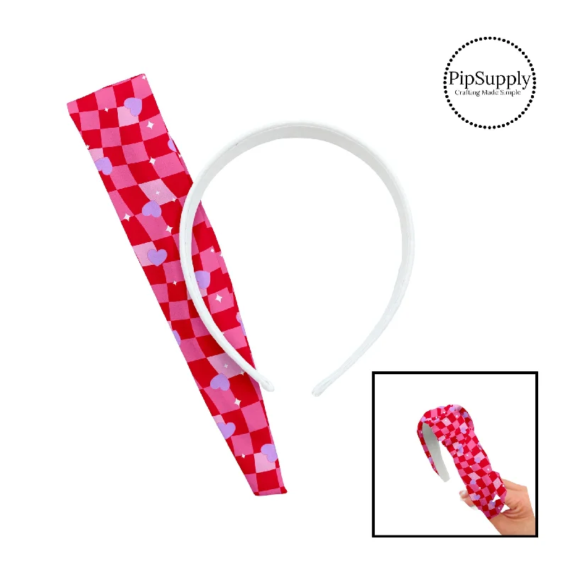 Wavy Valentines Heart Checker DIY Knotted Headband Kit