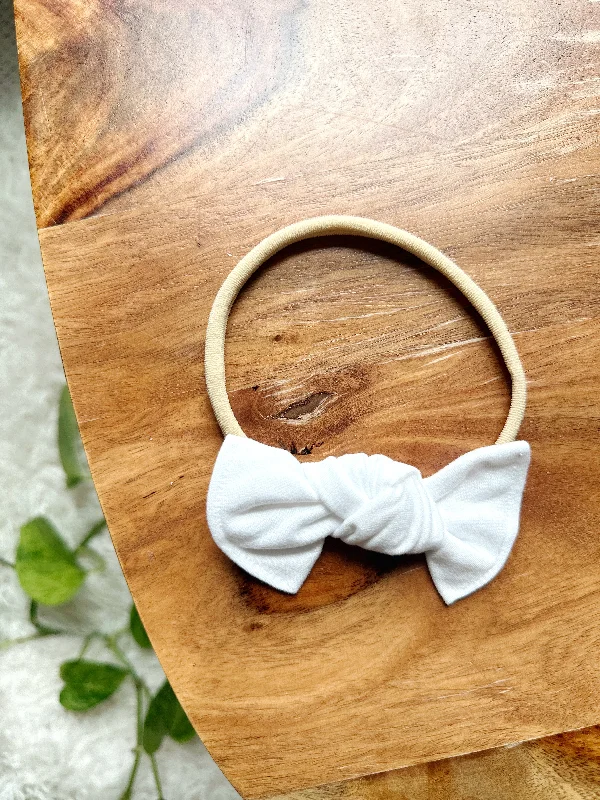 Nylon Headband - White