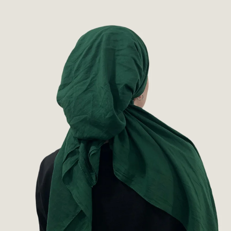 Varsity Green Cotton 2.0 Pre-Tied Scarf