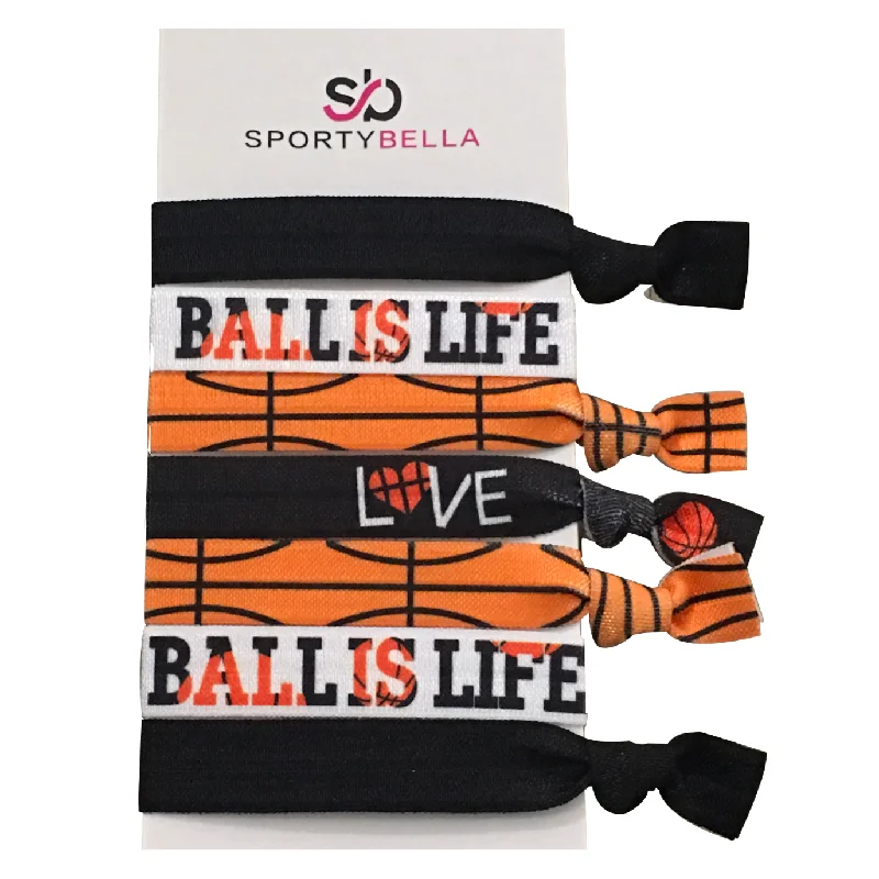 Basketball Hair Ties "Ball Is Life" - Ball Design