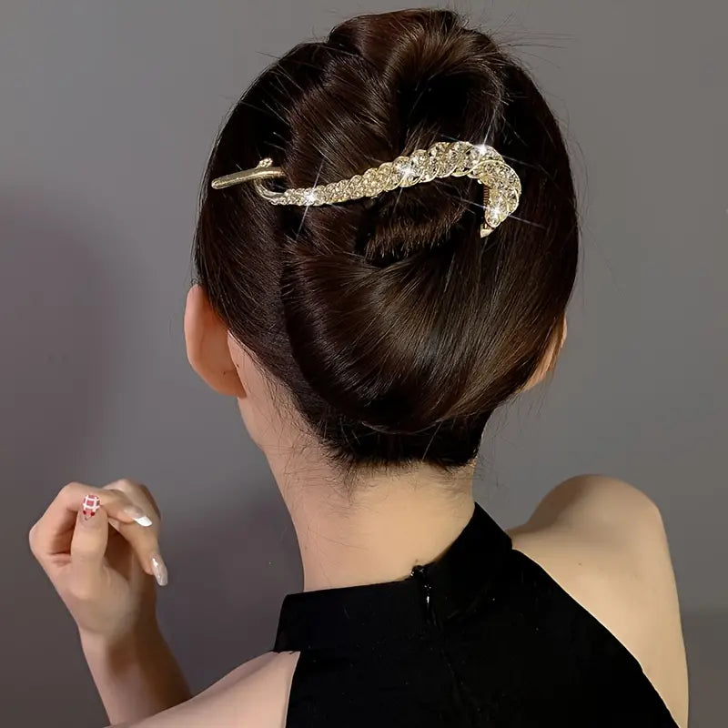 Rhinestone Twist Hair Clip