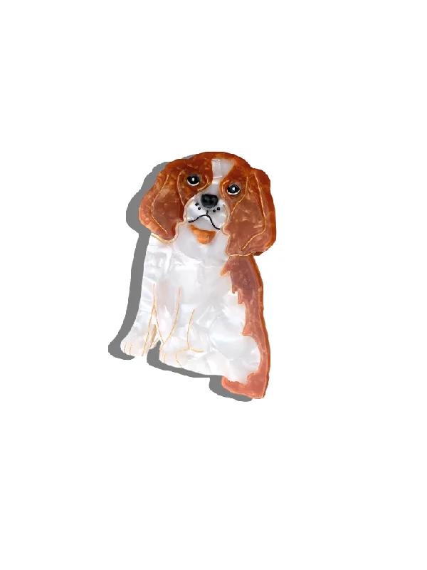 Hand-painted King Charles Spaniel Dog Breed Claw Hair Clip | Eco-Friendly