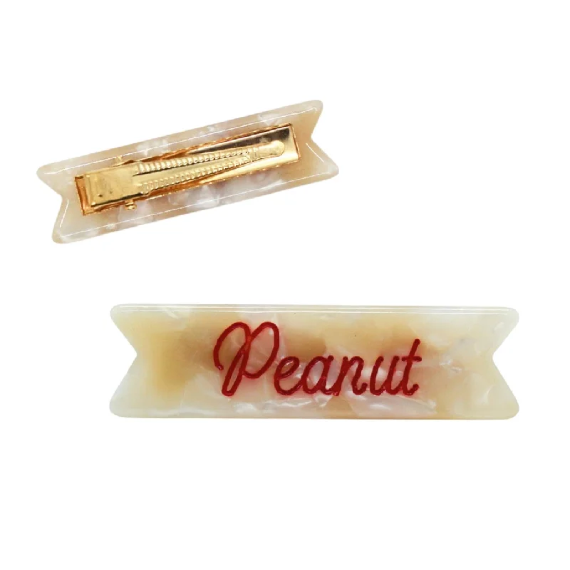 Peanut Mini Alligator Hair Clip