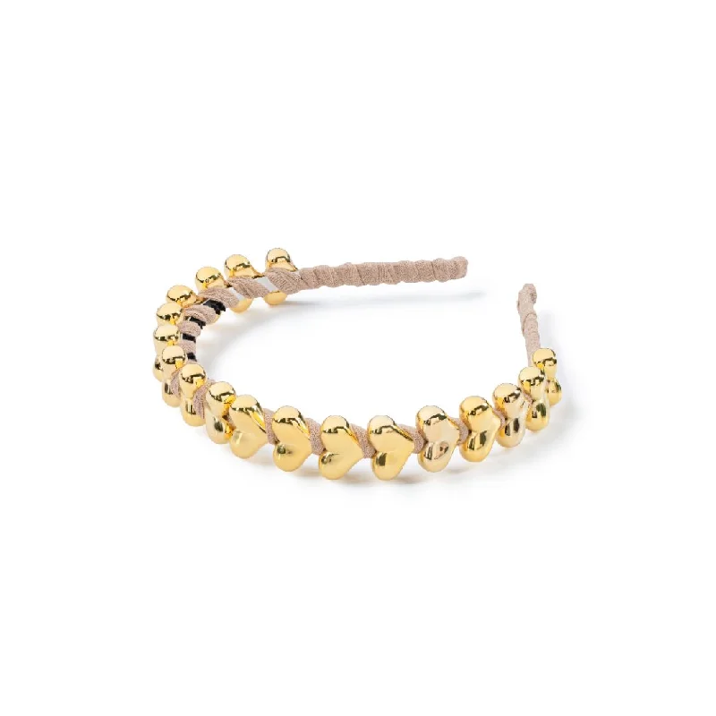 Halo Luxe Amour Heart Headband - Gold